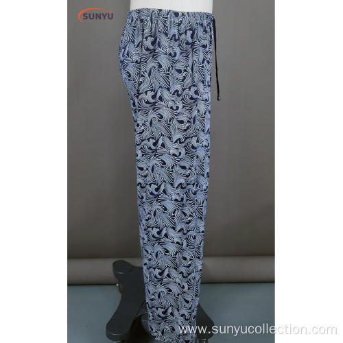 Ladie's plus size all over print jersey pants